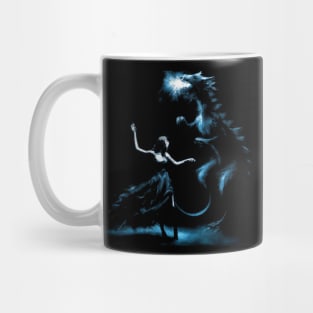 Blue Fire Breathing Dragon Dance Mug